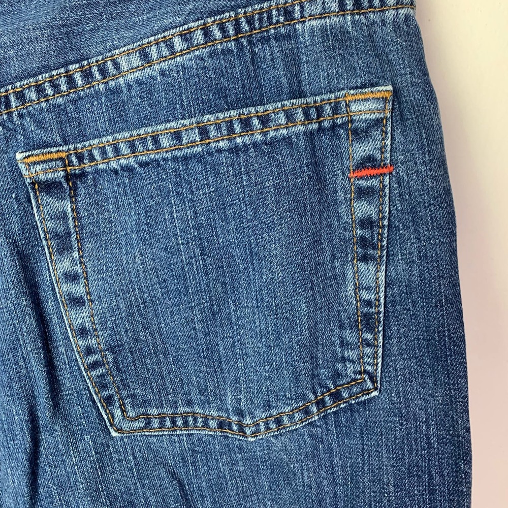 Gap Vintage 90's Reverse Fit 100% Cotton Blue Denim Jeans — Women's Size 12 Long - Picture 7 of 7